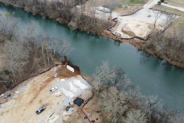 Rodger's Bridge Construction Aerial View 2022